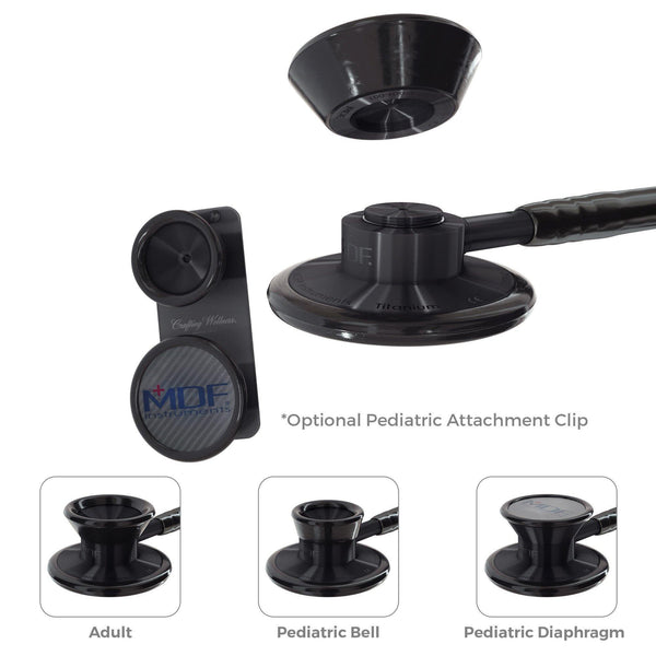 Pediatric Attachment with Clip - BlackOut - For MD One® Epoch® Titanium Stethoscope - MDF Instruments Canada