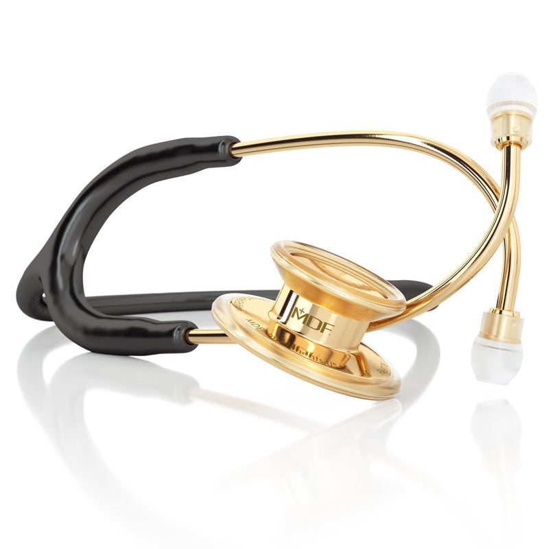 MD One® Adult Stethoscope - Black/Gold - MDF Instruments Canada