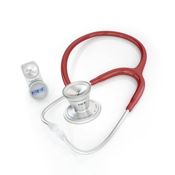 ProCardial® Stainless Steel Adult & Pediatric Stethoscope - Burgundy - MDF Instruments Canada