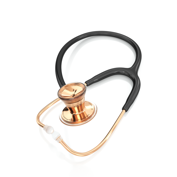 ProCardial® Stainless Steel Cardiology Stethoscope - Black/Rose Gold - MDF Instruments Canada