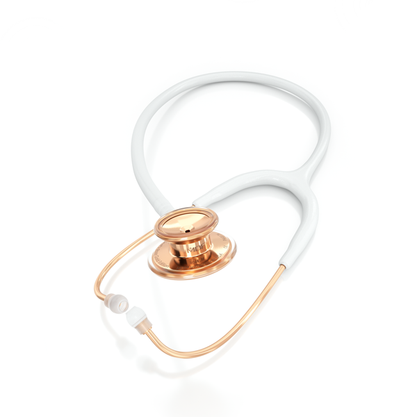 MD One® Adult Stethoscope - White/Rose Gold - MDF Instruments Canada